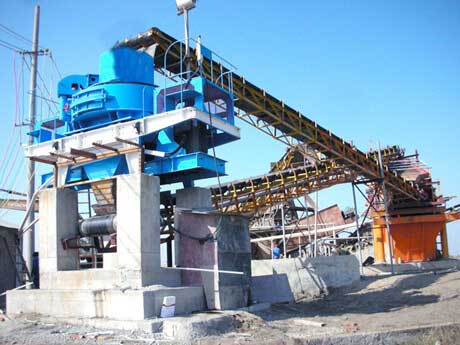 湖北襄樊風(fēng)化砂制砂生產(chǎn)線現(xiàn)場