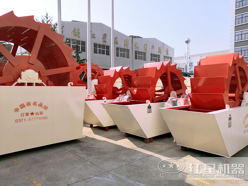 輪斗洗石機(jī)車(chē)間展示，規(guī)格多