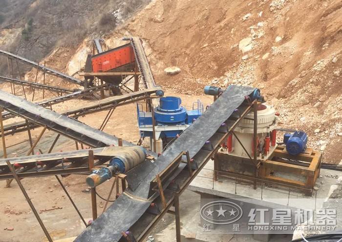 石子生產線現(xiàn)場