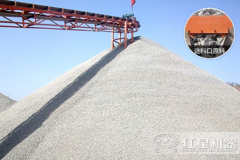 山東打石頭現(xiàn)場，物料展示