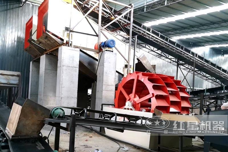 洗砂機(jī)現(xiàn)場，環(huán)保節(jié)能