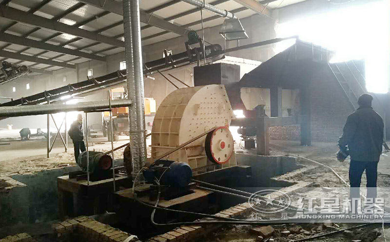 煤矸石破碎機(jī)安裝現(xiàn)場