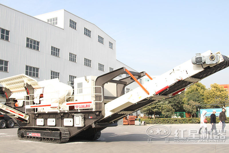 破碎、篩分一體化移動式鵝卵石篩選機(jī)