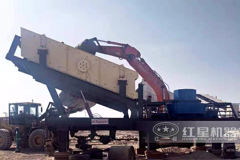 制砂、篩分一體化移動式鵝卵石篩選機(jī)