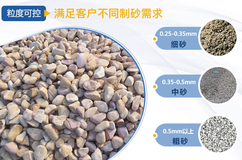 制砂機成品粒度可調(diào)，滿足各種領(lǐng)域需求