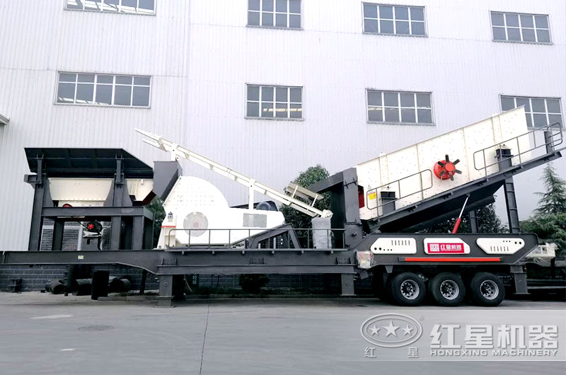 三合一重錘式移動式破碎站，一次成型效率高