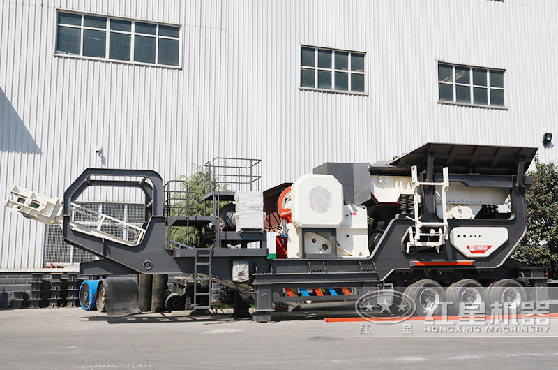 鄂破移動(dòng)式破碎站，粗碎進(jìn)料口大