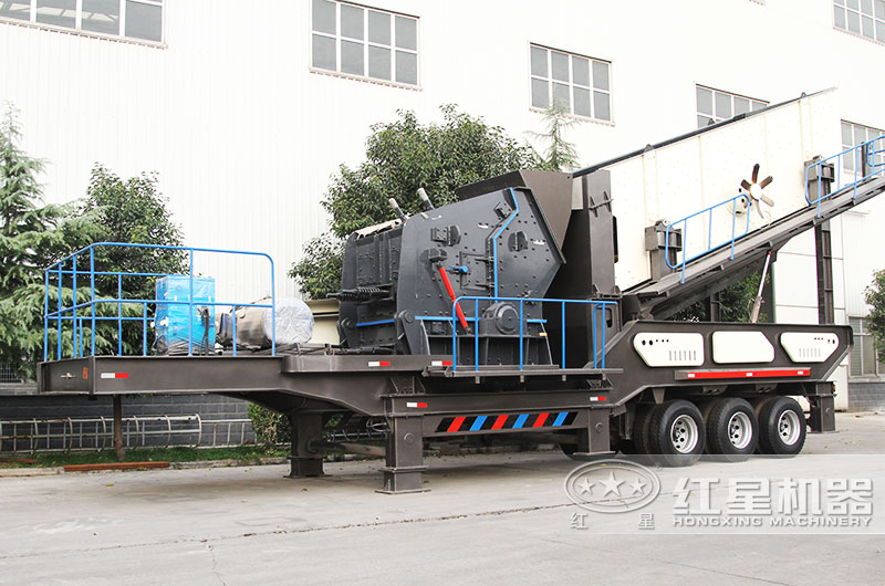 反擊破移動(dòng)式破碎站，中碎物料具有整形作用