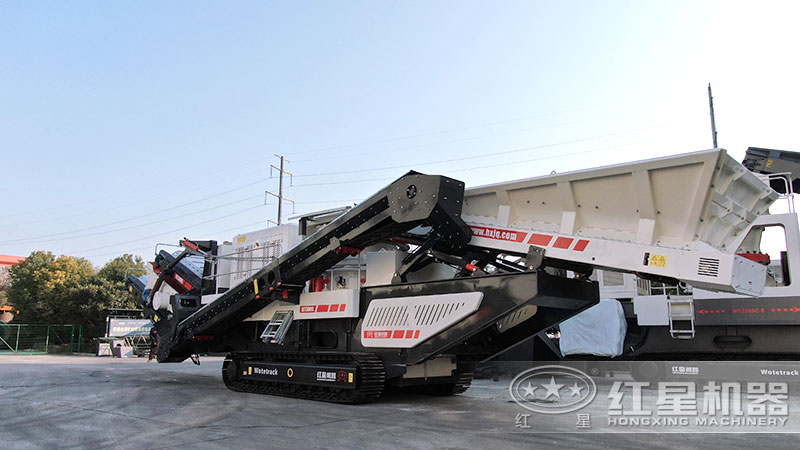 紅星一體式移動碎石機(jī)成品圖